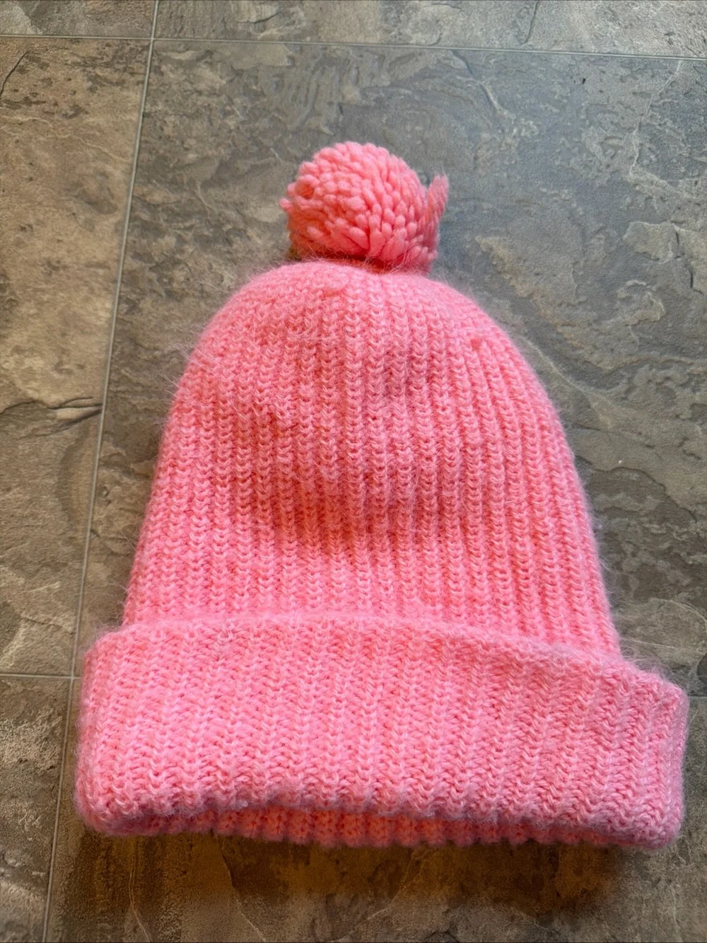 Vintage Pink Ms.Piggy Knit Beanie 80s Hat One Size Fits All